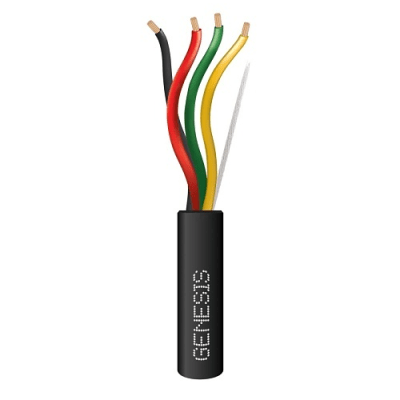 Bobina de Cable de 305m / 4 x 16 AWG / Cable DIRECT BURIAL / Color Negro / Para uso en Intemperie / Uso en Aplicaciones en Sistemas de Detección de Incendio y Sistemas de Evacuación