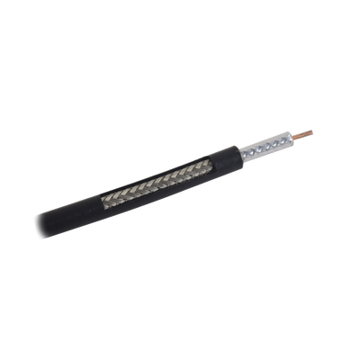 Carrete de 100m, Cable Coaxial RG-58 LMR-195, Baja Pérdida de 50 Ohms, Conductor de Cobre Sólido