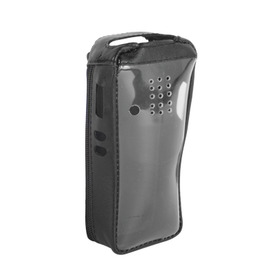 Funda Reforzada de Piel con Frente Transparente para Radios TK-2312/ TK3312K.