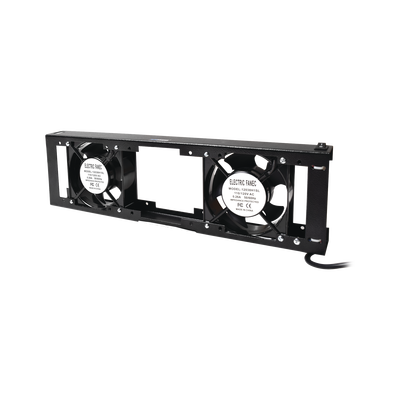 Kit de 2 Ventiladores 110 Vca (12 x 12 cm) con Clavija para Gabinete de Piso.