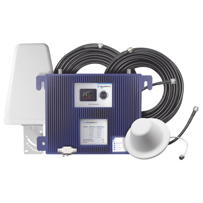 KIT Amplificador de Señal Celular PRO1000 | Con Pantalla a color para ver los estatus y niveles de Señal | TODAS LAS FRECUENCIAS DE MÉXICO | Tecnologías 4G y 3G | Hasta 3,200 m2 de Cobertura