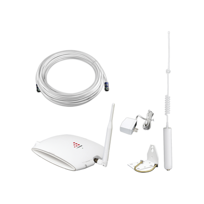 KIT de Amplificador de Señal Celular | Soporta  3G y mejora la calidad de las llamadas | Cubre hasta 235 metros cuadrados | 64 dB de Ganancia Máxima.