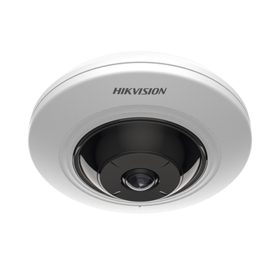 [DS-2CD3956G2-IS(U)] Mini Fisheye IP 5 Megapixel / Panorámica 180° - 360° / 8 mts IR / Interior / PoE / HEOP / ACUSENSE / Detección Facial / Microfono Integrado