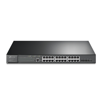 [TL-SG3428XMP] Switch L2+ Omada PoE+ / 24 Puertos PoE+ 10/100/1000 Mbps / 4 Puertos SFP+ 10G / 2 Puertos Consola (RJ45 y microUSB) / Administración Centralizada Omada o Stand-Alone / Multicast IGMP / Presupuesto PoE 384W / Montaje en Rack / (SG3428XMP)