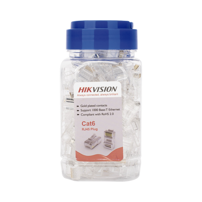 [DS-1M6UA-30U] Bote con 100 Piezas de Plug Modular RJ45 / Cat 6 / Chapado en Oro a 30 Micras / Sin Blindaje / Facil Instalación / Uso Interior / Soporta Norma TIA-568B / Cumple con RoHS 2.0