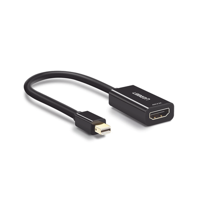[40360] Convertidor Mini Display Port a HDMI / 4K@30Hz / Thunderbolt / Blindaje interno múltiple /  Carcasa ABS / Longitud de 25 cm