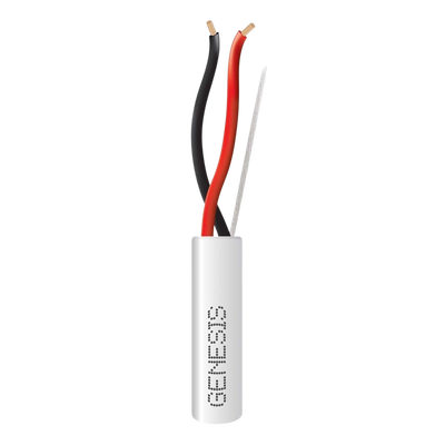 [2114-1101/1000] Bobina de 305 Metros de Cable 2 x 18 AWG / Riser / Blanco / Para aplicaciones en Alarmas de intrusión, Control de acceso, Interfonos, TV porteros, Automatizacion, Audio y Voceo.