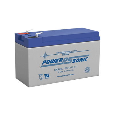 [PS-1270-F1] Batería 12V, 7AH, Para Respaldo, Tecnologías AGM/VRLA, 5 Años Vida Útil, Terminales F1, Reconocida UL