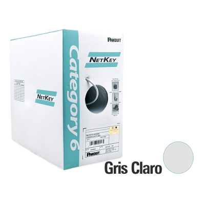 [NUC6C04IG-FE] Bobina de Cable UTP 305 m. de Cobre, NetKey, Reelex, Gris, Categoría 6 (24 AWG), 1000Mbps, PVC (CM), de 4 pares