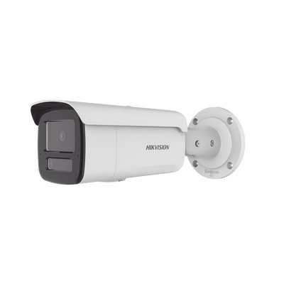 [DS-2CD2T83G2-4LI2U] [Dual Light + 2 Micrófonos Integrados] Bala IP 8 Megapixel (4K) / Lente 4 mm / 80 mts Luz Blanca + 80 mts IR / ACUSENSE / Exterior IP67 / IK10 / WDR 120 dB / PoE / ONVIF / Micro SD / Metal / ACUSEARCH