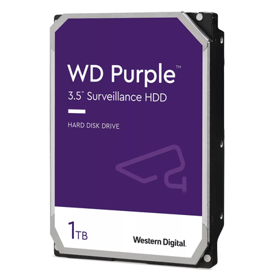 [N4-WD11PURZ-220309] Disco Duro Purple de 1 TB / 5400 RPM / Optimizado para Soluciones de Videovigilancia / Uso 24-7 / 3 Años de Garantia