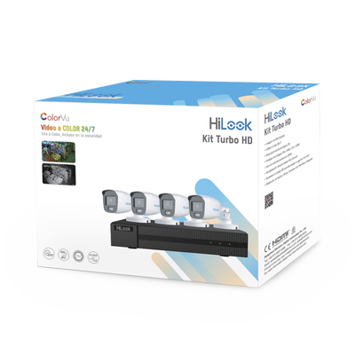 [N4-HL-1080-CV/A-212226] Kit TurboHD 1080p / DVR 4 Canales / 4 Cámaras Bala ColorVu con Micrófono Integrado / Fuente de Poder / Accesorios de Instalación