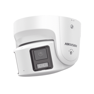 [N4-DS-2CD2387G2P-LSU/SL(C)-205721] [ PROTECCIÓN ACTIVA ] Turret IP Panorámica 8 Megapíxel / 2 Lentes 4 mm (180°) / Imagen a Color 24/7 (ColorVu) / PoE / WDR 130° / IP67 / ACUSENSE / Luz Estroboscópica y Alarma Audible / 30 mts Luz Blanca / Micro SD