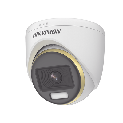[N4-DS-2CE72UF3T-E-196378] [ColorVu] Turret TURBOHD 4K (8 Megapixel) / Lente 2.8 mm / Imagen a Color 24/7 / Luz Blanca 40 mts / Exterior IP67 / WDR 130 dB