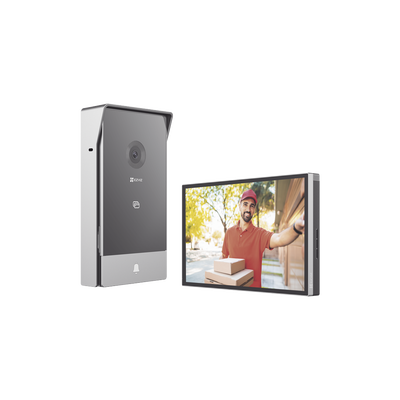 [N4-CS-HP7-222694] Videoportero IP Conexión a 2 Hilos / Con Monitor Wi-Fi para Interior / Frente de Calle  IP65 Uso En Exterior Debe Tener Protección / Cámara 3 Megapíxel / Llamada a la App / Apertura remota  / Soporta 2 Puertas / Ranura para Mic