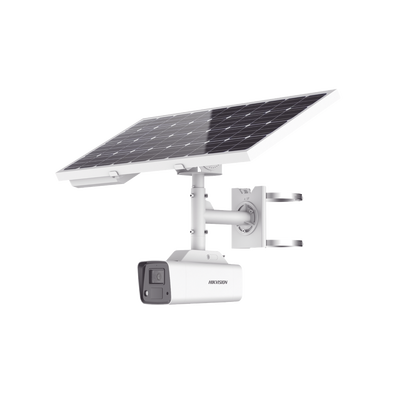 [N4-DS-2XS2T47G1-LDH/4G/C18S40-211874] Kit Solar IP All in One / Cámara Bala ColorVu 4 Megapixel / Lente 4 mm / Panel Solar / Batería de Respaldo de Litio 23.2Ah (Hasta 24 Días) / Conexión 4G / Accesorios de Instalación