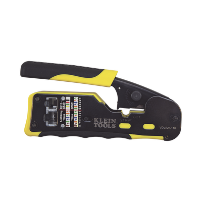 [N4-VDV226-110-193696] Ponchadora/Pelacables/Cortacables con Matraca para Conectores Pass-Thru RJ45 y Conectores Estándar RJ11/RJ12.