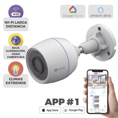 [N4-CS-H3C-215017] Bala WiFi / 2  Megapixel / Detección humana / Micrófono Integrado / Micro SD / Excelente Vision Nocturna / Exterior