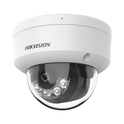 [N4-DS-2CD1143G2-LIUF-221944] Domo IP 4 Megapixel / Lente 2.8 mm / Dual Light (30 mts IR + 30 mts Luz Blanca) / Micrófono Integrado / Antivandálico IK08 / ACUSENSE Lite / Exterior IP67 / H.265 / PoE / ONVIF / Micro SD