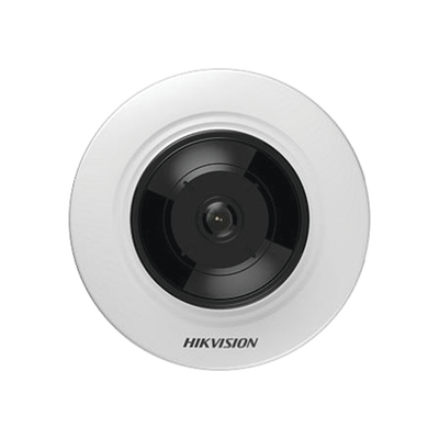 [N4-DS-2CD2955G0-ISU-222037] Mini Fisheye IP 5 Megapixel / Panorámica 180° - 360° / Microfono Integrado / 8 mts IR / Uso en Interior / PoE / Múltiples Vistas por iVMS-4200 / Alarmas I/O / Micro SD