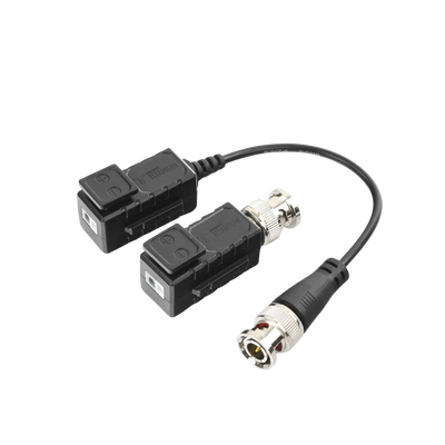 [N4-TT-101-F-TURBO-75489] Kit de Transceptores (Baluns) con Terminal PUSH SUPERIOR, Resolución 4K , Cable flexible COAXIAL Blindado / COAXITRON / AUDIO POR COAXITRON / Menu OSD /Conector 100% COBRE / protección TVS, Calidad PREMIUM