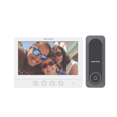 [N4-DS-KIS212-225304] Kit de Videoportero TurboHD con Pantalla LCD a Color de 7" / Frente de Calle para Exterior de Policarbonato / 720p (1 Megapíxel )130° de Visión (Gran Angular)