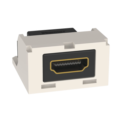 [N4-CMHDMIIW-192097] Módulo Acoplador HDMI 2.0, Hembra a Hembra Tipo-A, Categoría 2, Uso en 2 Puertos Mini-Com, Color Blanco Mate